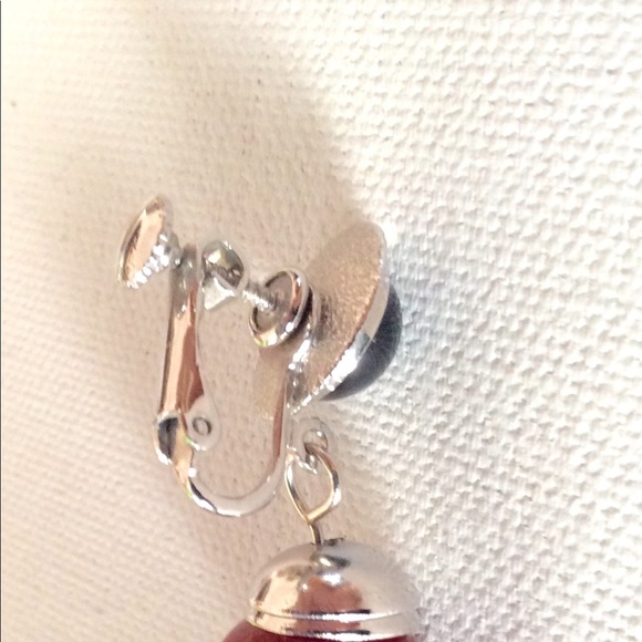 Mod Acrylic/ Lucite Dangle Earrings Teardrop Retro - Picture 6 of 7